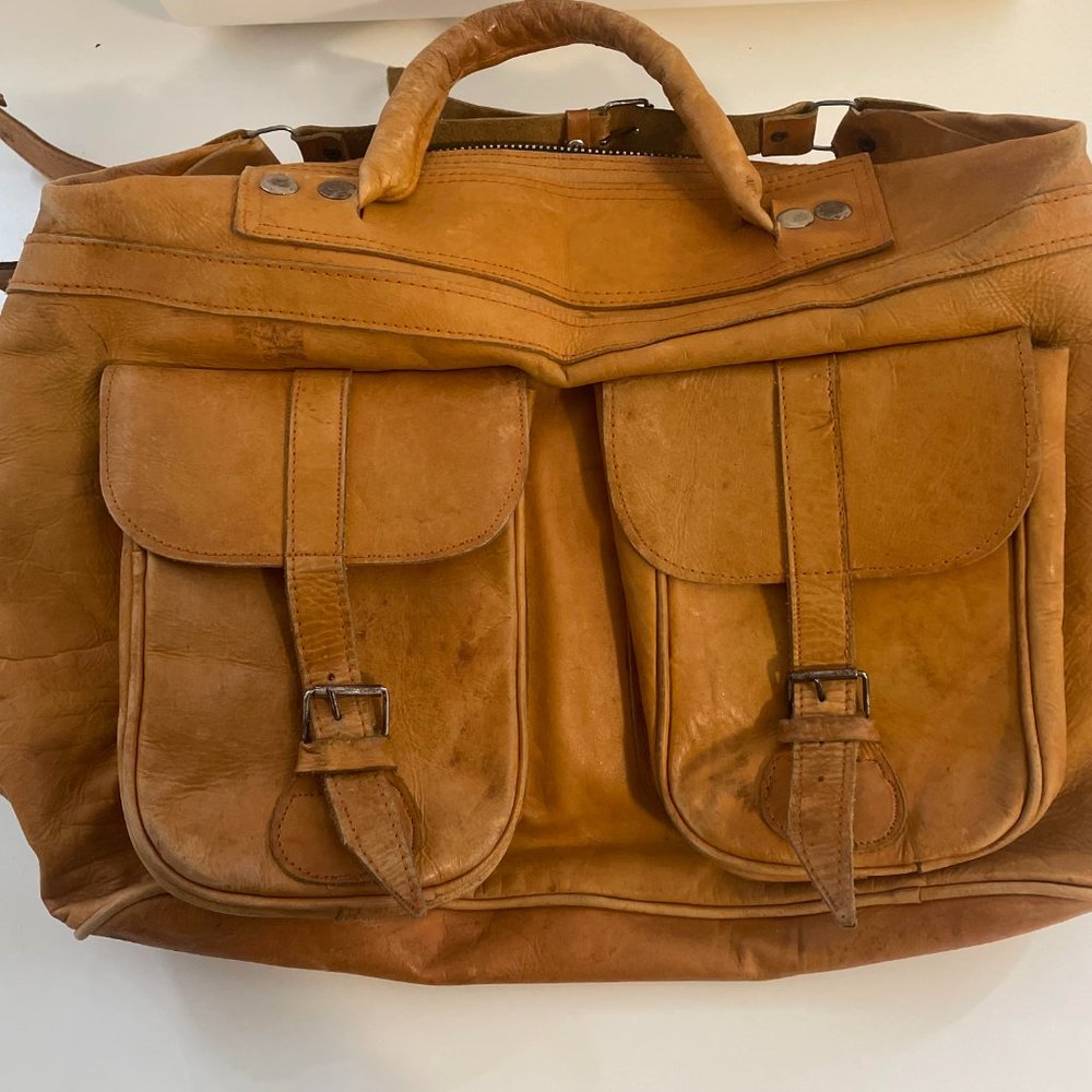 Vintage Leather Duffle bag